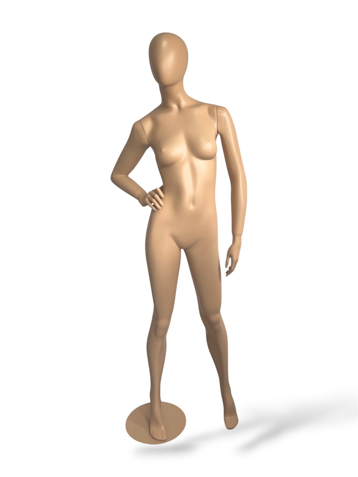 MANIQUIE DE MUJER- MANO EN CINTURA / BASE DE METAL