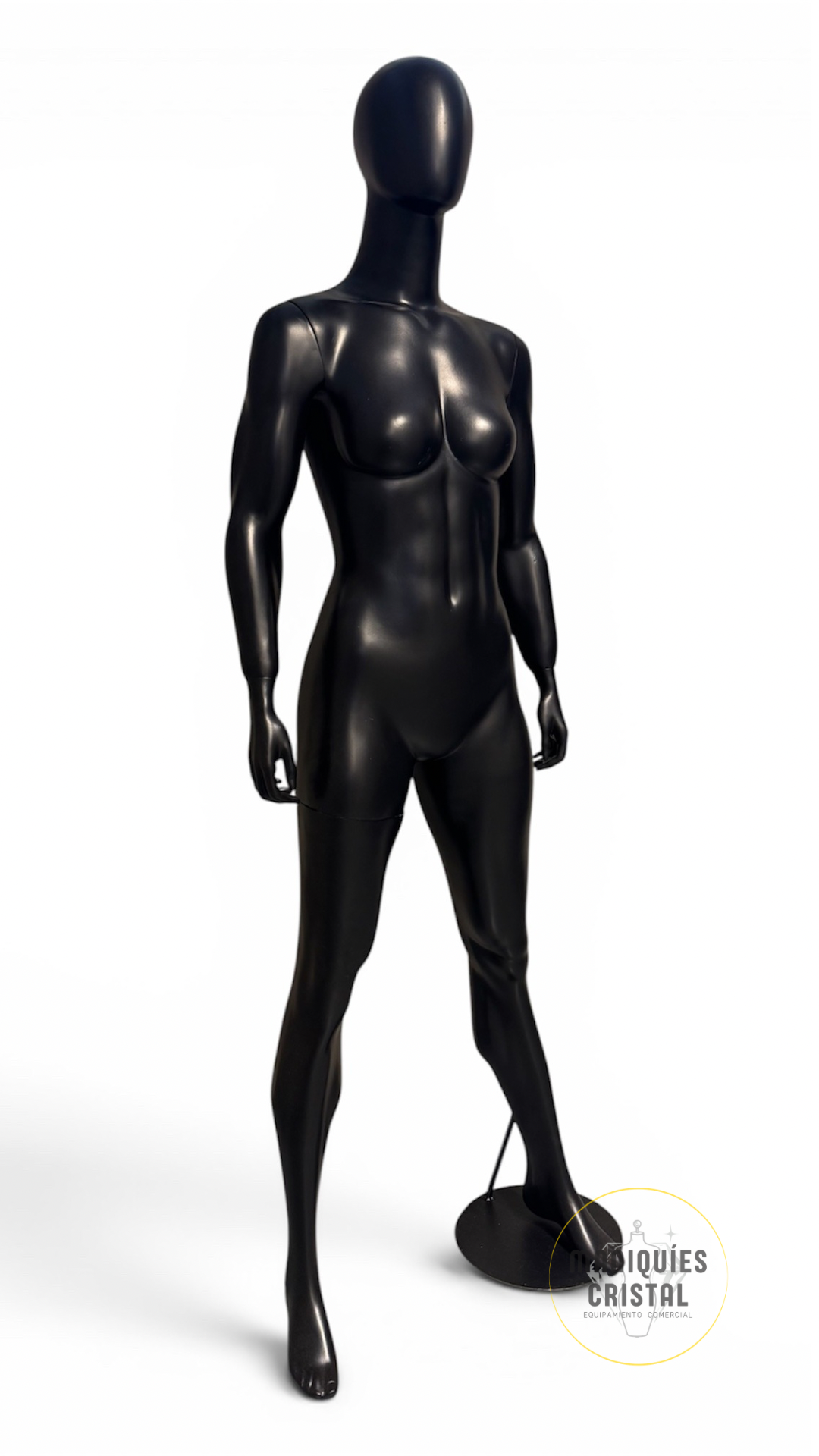 MANIQUÍ DE MUJER DEPORTIVA RECTA / BASE DE METAL