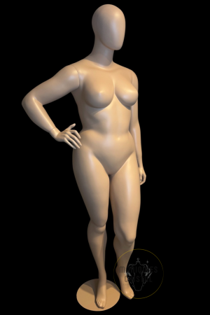 MANIQUIE DE MUJER TALLA 46/48 MANO EN LA CINTURA | BASE DE METAL